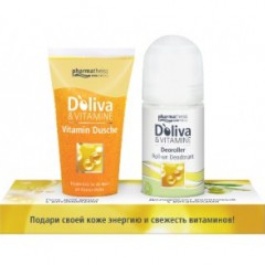 Набор D'oliva дезодорант с витаминами роликовый + гель для душа с витаминами 50 мл + 50 мл