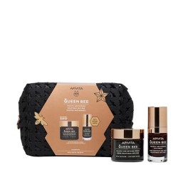Набор Apivita Квин Би комплексный уход против старения крем для лица насыщенный + крем для кожи вокруг глаз 50 мл + 15 мл