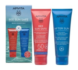 Набор Apivita Би Сан Сейф молочко солнцезащитное свежее увлажняющее для лица и тела SPF50 + гель-крем после солнца охлаждающий увлажняющий 100 мл + 100 мл