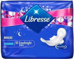 Прокладки женские Libresse макси гуднайт 10 шт.
