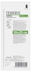 Лейкопластырь фиксирующий Teneris стерильный на нетканой основе с впитывающей подушечкой р. 10смх25см 25 шт.