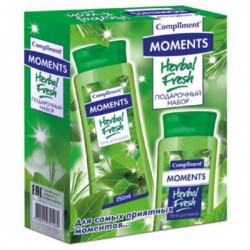 Набор Compliment Моментс Хербал Фреш №722 гель для душа 250мл и пена для ванн 250мл