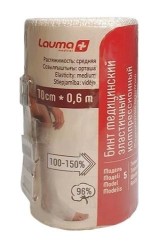 Бинт медицинский эластичный компрессионный Lauma средней растяжимости р. 10смх0.6м