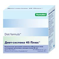 Диет Формула Диет система 45 плюс 30 шт. табл. + пор. 90 г