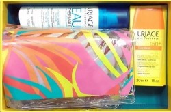 Набор Uriage Барьесан эмульсия ультралегкая SPF50 + вода термальная + косметичка 30 мл + 50 мл