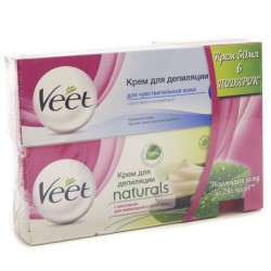 Набор Veet крем для депиляции для чувствительной кожи + крем для депиляции с маслом ши 100 мл + 50 мл