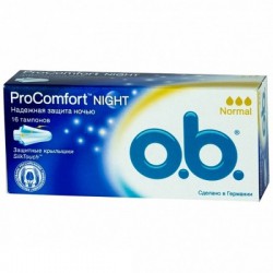 Тампоны o.b. прокомфорт найт нормал 16 шт.