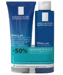 Набор La Roche-Posay Эфаклар гель очищающий пенящийся + лосьон для сужения пор 200 мл + 200 мл