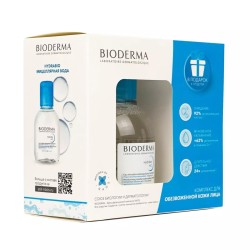 Набор Bioderma Комплекс для обезвоженной кожи лица Гидрабио мицеллярная вода + лосьон тонизирующий + гель-крем с легкой текстурой + сыворотка + солнцезащитный крем Max SPF50+ 100 мл + 10 мл + 5 мл + 5 мл + 5 мл