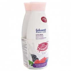 Набор Johnson's Вита-Рич Лесные ягоды 250 мл лосьон для тела + гель для душа 250 мл