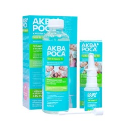 Набор АкваРоса Капелька минеральный ополаскиватель + спрей назальный + насадка 0.9% 300 мл + 30 мл