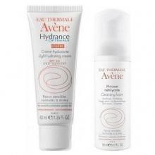 Набор Avene Гидранс оптималь Лежер UV20 крем 40 мл + пенка 50 мл