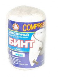 Бинт эластичный компрессионный средней компрессии р. 3мх10см