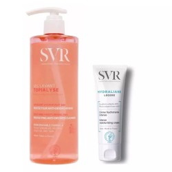 Набор SVR Гидралиан крем для лица легкий + Топиализ гель очищающий 40 мл + 200 мл