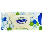 Салфетки влажные, Superfresh (Суперфреш) 72 шт универсальные с антибактериальным эффектом с клапаном