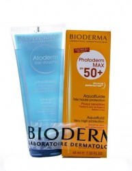Набор Bioderma крем Фотодерм MAX SPF 50+ + гель для душа Атодерм 40 мл + 100 мл