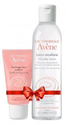 Набор Avene лосьон очищающий мицеллярный для чувствительной кожи 200мл+скраб для лица 50мл