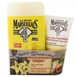 Набор Le Petit Marseillais гель для душа ваниль + крем для рук 250мл + 75мл