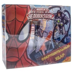 Набор Spider man Сокрушительный удар шампунь для волос + Энергетический день гель для умывания + игрушечный бритвенный станок + расческа 250 мл + 100 мл