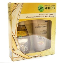 Набор Garnier масло для тела Ультимат Бьюти Драгоценное масло красоты + скраб для тела Драгоценный скраб красоты питающий 150 мл + 200 мл