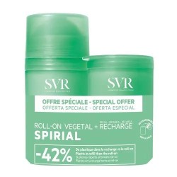 Набор SVR дезодорант Спириал растительный шариковый + сменный блок 50 мл + 50 мл