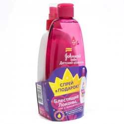 Набор Johnson's Baby Блестящие локоны шампунь + спрей для волос 300 мл + 200 мл