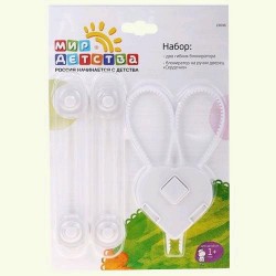 Набор Мир детства гибкий блокиратор 2 шт + блокиратор на ручки дверец сердечко