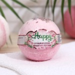 Бурлящий шар, Laboratory Katrin (Лаборатория Катрин) 120 г Хэппи двухцветный с лепестками роз