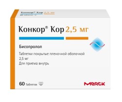 Конкор Кор табл. п/о пленочной 2.5 мг 60 шт.