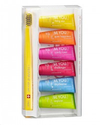 Набор Curaprox зубная паста БИ Ю в тюбиках 6 вкусов по 10 мл  + зубная щетка для детей CS Smart