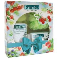 Набор Palmolive Натурэль Алтайские травы гель для душа + мыло + мочалка 250 мл + 90 г