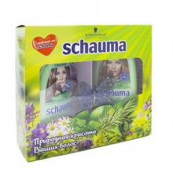 Набор Schauma 7 трав шампунь + бальзам для волос + заколка Бабочка 225 мл + 200 мл