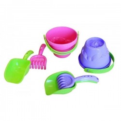 Набор Биплант Держи краба №3 ведерко лопатка грабельки в ассортименте