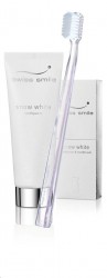 Набор Swiss Smile Снежная белизна отбеливающая зубная паста 75 мл + отбеливающая зубная щетка для взрослых