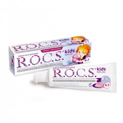 Набор Rocs зубная паста малина клубника + зубная паста лимон апельсин ваниль + зубная паста бабл гам