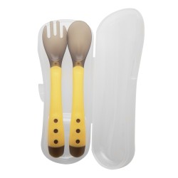Набор Курносики термочувствительная ложка и вилка футляр