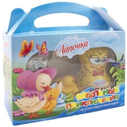 Набор Лапочка Мыльные приключения гель-шампунь+средство для купания+мочалка