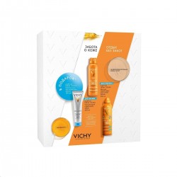 Набор Vichy капитал идеал солей для всей семьи - для мамы спрей-вуаль увлажняющий SPF50 + спрей детский анти-песок SPF50+ 200 мл + 200 мл
