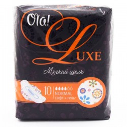 Прокладки женские Ola ультра люкс нормал мягкий шелк 10 шт.