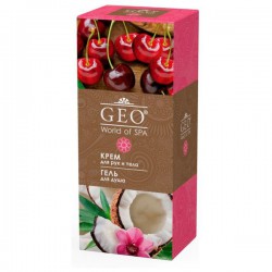 Набор GEO World of SPA №280 Вишня-нежность гель для душа нежность и комфорт + крем для рук и тела Бархатная кожа 335 мл + 200 мл