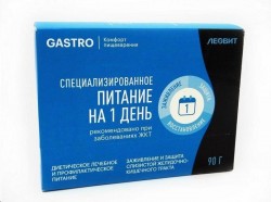 Набор 1 шт. Gastro Специализированное питание для желудочно-кишечного тракта на 1 день (каша 2 шт + суп-пюре 2 шт + коктейль 2 шт) 90 г