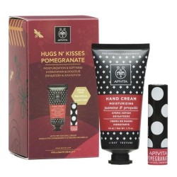 Набор Apivita Руки-Губы Гранат крем для рук с жасмином + уход для губ с оттенком граната 50 мл + 4.4 г