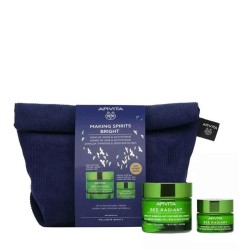 Набор Apivita Би Рэдиэнт крем с легкой текстурой + гель-бальзам ночной 50 мл + 15 мл