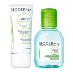 Набор Bioderma Себиум крем мат контроль + мицеллярная вода Н2О 30 мл + 100 мл